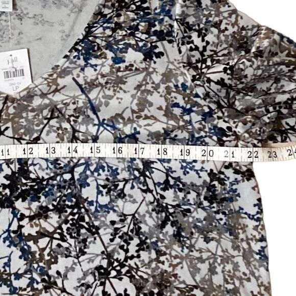 J Jill lightweight v-neck pullover shirt soft velvet top size LP Large Petite - Picture 10 of 12